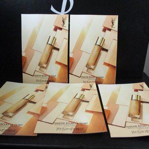 YSL YVES SAINT LAURENT TOUCHE ECLAT LE TEINT FOUNDATION SAMPLE CARD LOT OF 5